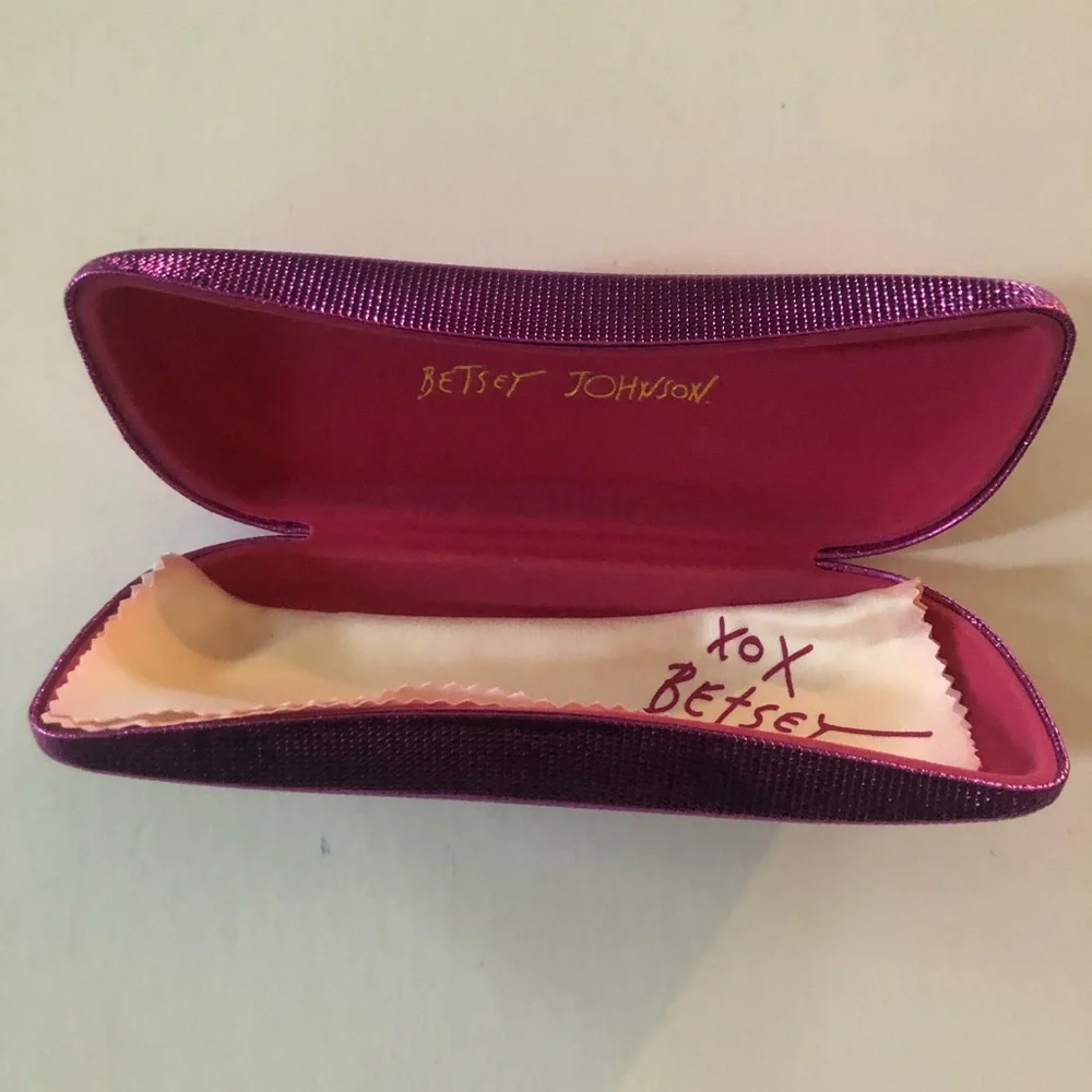 Betsey Johnson Pink Glasses Case